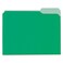 Universal 12302 Recycled Interior File Folders, 1/3 Cut Top Tab, Letter, Green, 100/Box