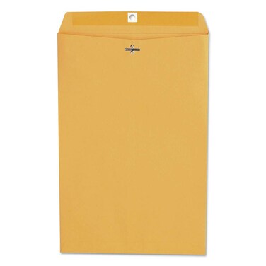 Universal Center-Seam Envelopes with Clasp Closure, 28 Lb, 98, 10" x 15", Brown Kraft, Box of 100
