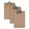 Universal UNV05610VP 0.75 in. Clip Capacity Hardboard Clipboard for 5 in. x 8 in. Sheets - Brown (3/Pack)