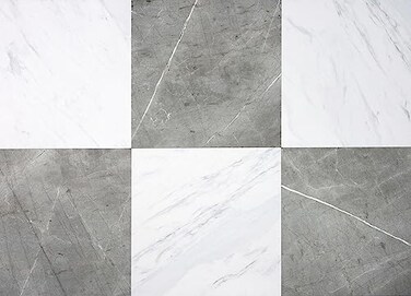 FloorPops x Chris Loves Julia 12-in by 12-in Bonneville Grey &amp; White Marble Peel &amp; Stick Floor Tiles, FP4421