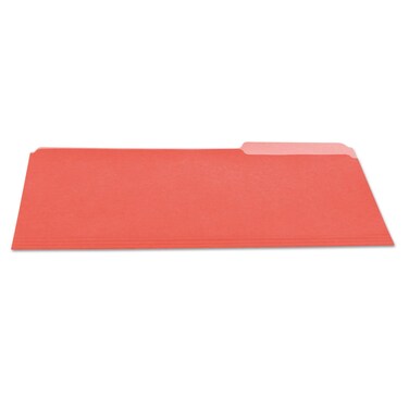 Universal Colored File Folders, 1/3 Cut, 1-Ply Top Tab, Letter, RD/pk, 100/box