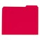 Universal UNV16163 Reinforced 1/3-Cut Assorted Top-Tab File Folders - Letter Size, Red (100/Box)