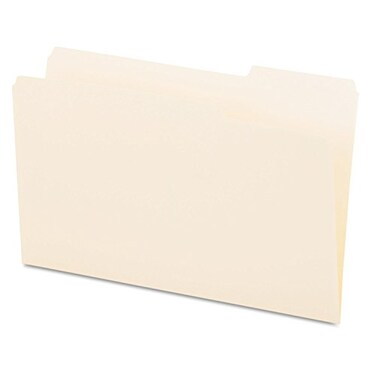 Universal 15123 File Folders, 1/3 Cut, One-Ply Top Tab, Third Position, Legal, Manila, 100/Box