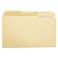 Universal 16123 File Folders, 1/3 Cut Assorted, Two-Ply Top Tab, Legal, Manila, 100/Box