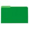 Universal UNV15302 1/3-Cut Tabs Legal Size Interior File Folders - Green (100/Box)