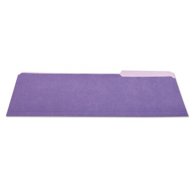Universal 10525 File Folders, 1/3 Cut One-Ply Top Tab, Legal, Violet/Light Violet, 100/Box