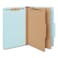 Universal UNV10406 2 Dividers 6 Fasteners Heavy-Duty Pressboard Cover Legal Size Six-Section Classification Folders - Light Blue (20/Box)