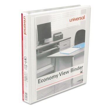 Universal 20962CT Round Ring Economy Vinyl View Binder, UNV20962CT