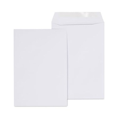 Universal Catalog Envelope, 24 lb Bond Weight Paper, 1 3/4, Square Flap, Gummed Closure, 6.5 x 9.5, White, 500/Box