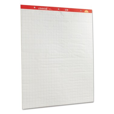 Universal 35602 Recycled Easel Pads, Quadrille Rule, 27 x 34, White, 50 Sheet 2/Ctn