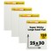 Post-it Super Sticky Easel Pad, 25 in x 30 in, White, 30 Sheets/Pad, 4 Pads/Pack, Great for Virtual Teachers and Students (559 VAD 4PK)