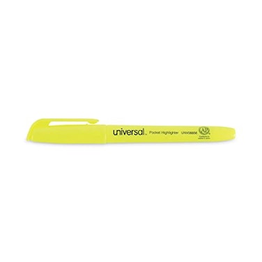 Universal UNV08856 Chisel Tip Pocket Highlighter Value Pack - Yellow (36/Pack)