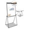 Universal UNV43030 29 in. x 41 in. Foldable Double-Sided Dry Erase Easel With 2 Configurations - White Surface/Black Plastic Frame