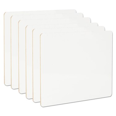Universal UNV43910 11.75 in. x 8.75 in. Unruled Lap/Learning Dry-Erase Board - White Surface (6/Pack)