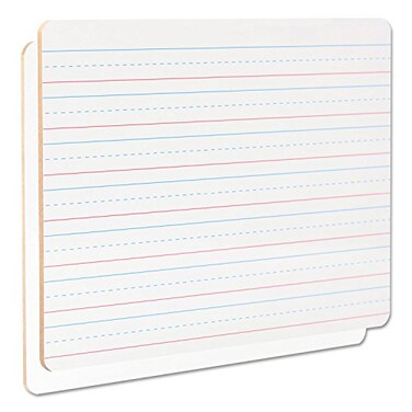 Universal UNV43911 11.75 in. x 8.75 in. Penmanship Ruled Lap/Learning Dry-Erase Board - White Surface (6/Pack)