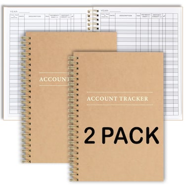 2 Pack Accounting Ledger Books for Home Budget Tracking, Business Bookkeeping - Home Expense Tracking Notebook - Expense Ledger for Small Business Bookkeeping - Bookkeeping Book (100 Pages 2 Pack)
