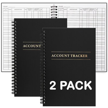 2 Pack Expense Tracker Ledger Book- Finance Book for Home Budget Tracking, Business Bookkeeping -Home Budget notebook, Finance Planner- Expense Ledger for Small Business Bookkeeping (100 Pages 2 Pack)