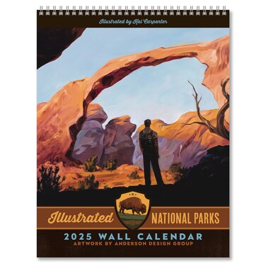 Americanflat 2025 Wall Calendar - Scenic National Park Artwork - 10x13 Large Wall Calendar - 12 Month Wall Calendar - Hanging Calendar for Home or Office - 2025 Calendar for Planning and Organization
