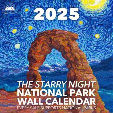 2025 Starry Night National Park Calendar 12" x 24" Inches