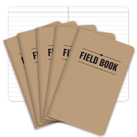 ELAN Publishing Company Publishing ELAN-FN-003A Field Notebook, 3.5&quot; x 5.5&quot;, Lined Memo Book, Kraft