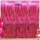 EUFARS Valentines Day Backdrops Curtains - 3 Pack of 3.2x8.2ft Hot Pink Foil Fringe Curtains Streamers Backdrop for Birthday Party Valentines Day Backdrop Decorations