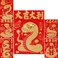 ELLZK Chinese Red Envelopes Lucky Money Envelopes 2025 Chinese New Year Snake Year Envelope Small (6 Patterns 36 Pcs) Gold Foil