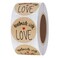 Hybsk 500pcs 1.5 Inch Kraft Handmade with Love Stickers with Red Heart for Small Business Baked Packaging (Type 1)
