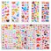 Stickers for Kids 1000+, 3D Puffy Stickers 40 Different Sheets, Cute Stickers Variety Pack for Kids Scrapbooking,Gifts, Rewards Including Animals, Stars, Fishes, Hearts, Dinosaurs, Cars and More