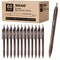 Black Pens Bulk, Box of 60 Pack Black Ink Pens Ballpoint Smooth Writing Pens No Smudge, Retractable Ball Point Pens Medium Point, Click Pens, Server Pens for Waitress, School Office Supplies