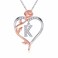 Iefil Valentines Day Gifts for Her - Gifts for Her, Anniversary Women Gifts, Birthday Gifts for Women, Gifts for Wife Girlfriend Mom   Rose Heart Necklaces for Women, Initial K