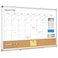 QUEENLINK Dry Erase Calendar Board for Wall, 24"x18" Magnetic Whiteboard Calendar Double-Sided Monthly White Board with Cork Board, Aluminum Frame Memo Message Board for Office, Home, School, Kitchen