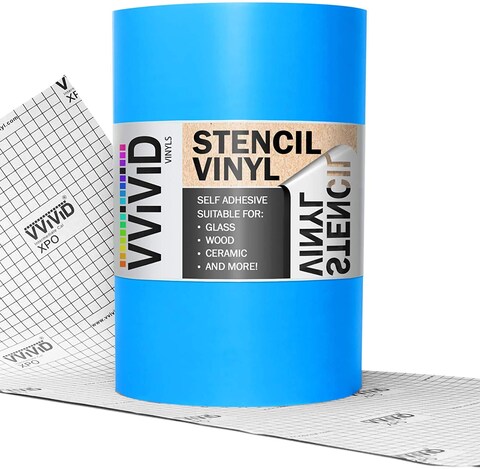 VViViD Blue Stencil Vinyl Masking Film with Anti-Bleed Technology (12&quot; x 6ft)