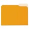 Universal One File Folders, 1/3 Cut One-Ply Top Tab, Letter, Orange/Light Orange, 100/Box