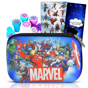 Marvel Avengers School Supplies Bundle for Kids, Boys - Avengers Pencil Holder with Stickers and More   Avengers School Set (Superhero Back to School Set)