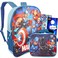 Marvel Avengers Backpack and Lunch Box Set for Boys - Featuring Iron Man, Captain America, Spiderman, Hulk and More