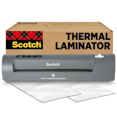Scotch TL901X Thermal Laminator, 1 Laminating Machine, Gray, Laminate Recipe Cards, Photos and Documents, for Home, Office or School Supplies, 9 in.