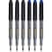 Pilot Varsity Disposable Fountain 6 Pack Combo, 3 Black and 3 Blue Pens