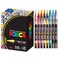 24 Posca Paint Markers, 3M Fine Coloring Markers with Reversible Tips, Posca Marker Set of Acrylic Paint Pens   Posca Pens for Art Supplies, Fabric Paint, Fabric Markers, Paint Pen, Art Markers