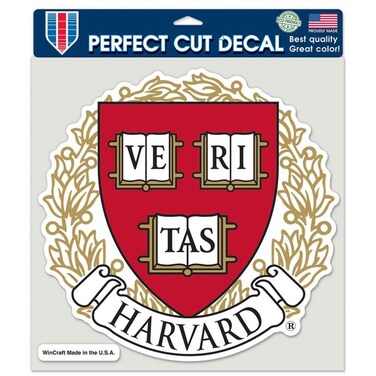Harvard Crimson Full Color Die Cut Decal - 8" X 8