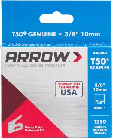 Set of 2 Arrow Fastener 50624SPTP 3/8" T50 Staples (Two Pack)