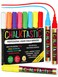 Chalkboard Markers Set of 8 Washable, Erasable Chalk Ink Dry Erase Pens for School, Chalkboard Menu Board &amp; Glass Car Window - Neon, Pastel, White Chalk Pens - Gifts for Artists