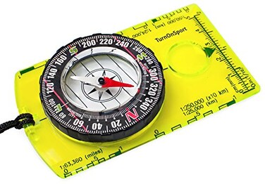 Orienteering Compass Hiking Backpacking Compass   Advanced Scout Compass Camping Navigation - Boy Scout Compass for Kids   Professional Field Compass for Map Reading - Best TurnOnSport Survival Gifts