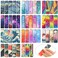 50PCS Calm Strips for Anxiety Sensory Stickers Calm Stickers for Relieve Adults Kids Teens Fidgets Stress Office&amp;Classroom Supplies Anxiety Relief Items with Tactile Textured Surface Patterns(Multi)