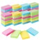 umikk 50 Pads Mini Sticky Notes 1.5X 2 inch, Small Self-Stick Note, Bulk Tiny Pads for Office, School, Home, 100 Sheets/Pad, 4 Pastel Colors, Pink, Yellow, Green, Blue