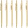 Unibene 6 Pack Slim Gold Ballpoint Pens Black Ink 1 mm - Black ink, Nice Gift for Business Office Students Teachers Wedding Christmas