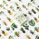 Mini Size Laptop Stickers, 45pcs Doraking DIY Decoration Green Plants Stickers for Laptop Planners Scrapbook Suitcase Diary Notebooks Album, Dimension Less 44mm Including Repeat(Green Life)