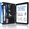 STYLIO Zipper Padfolio Portfolio Binder Organizer   Faux Leather Portfolio for Resume, Documents, Phone, Tablet, Business Supplies and Cards   Notebook Organizer with Letter Sized Notepad Included