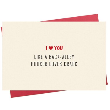 Kirynurd Valentines Day Card, Adult Funny Love Card, Rude Birthday Card for Boyfriend Husband