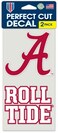 WinCraft NCAA University Alabama Crimson Tide 4" x 8" Die Cut Decals