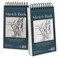 5.5" x 8.5" Sketchbook Set, Top Spiral Bound Sketch Pad, 2 Packs 100 Sheets Each (68lb/100gsm), Acid Free Art Sketch Book Artistic Drawing Painting Writing Paper for Beginners Artists